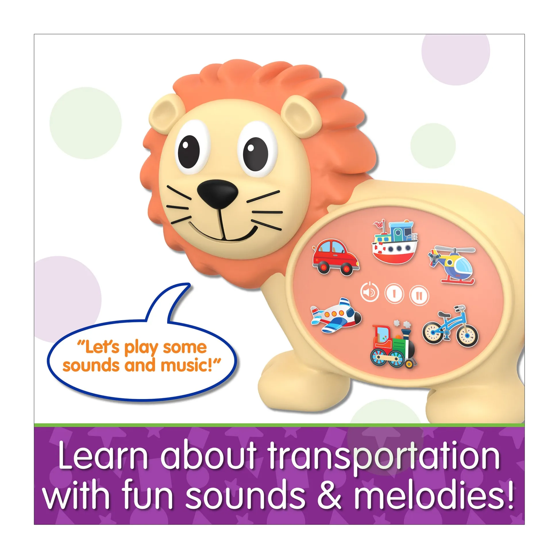 AreYouGame Early Learning On-the-Go Lion Interactive Vehicle Learning Toy* Preschool Vehicles|Preschool Education Toys & Activities