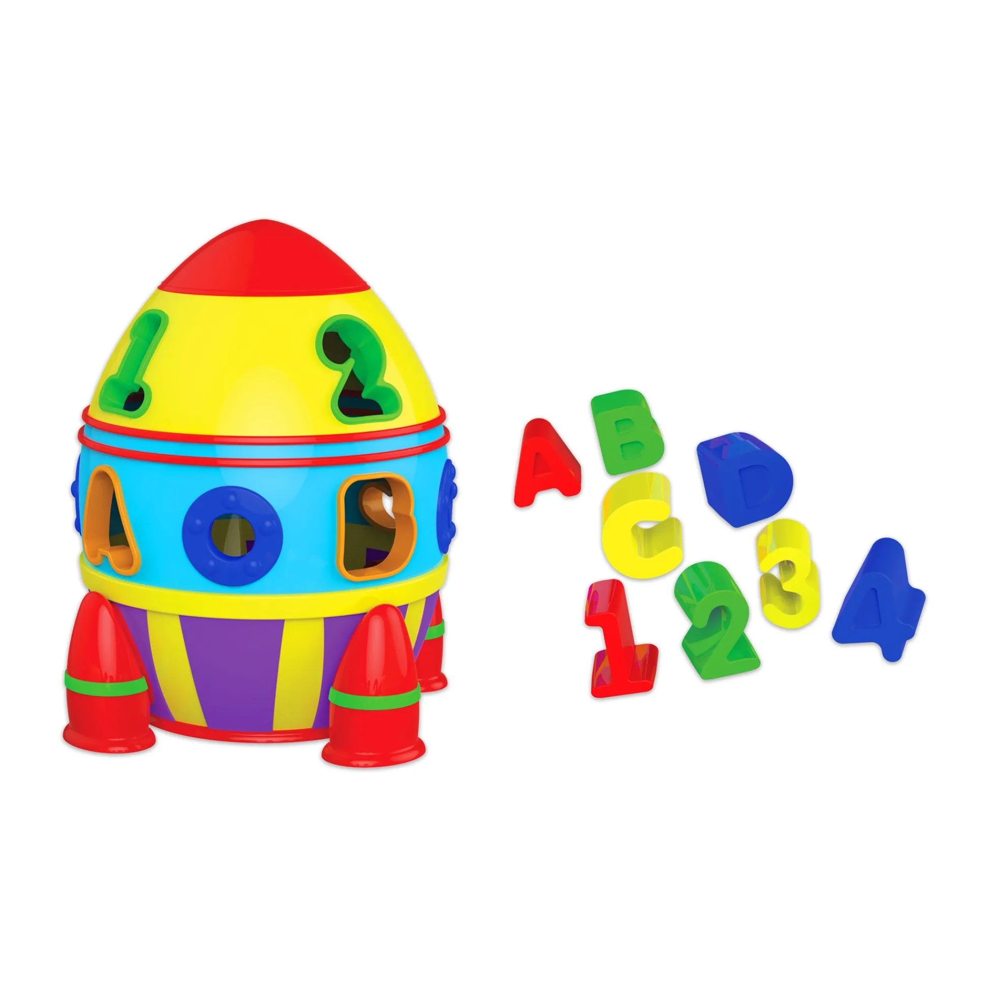 AreYouGame Early Learning Rocket Shape Sorter - Multicolor* Preschool Education Toys & Activities
