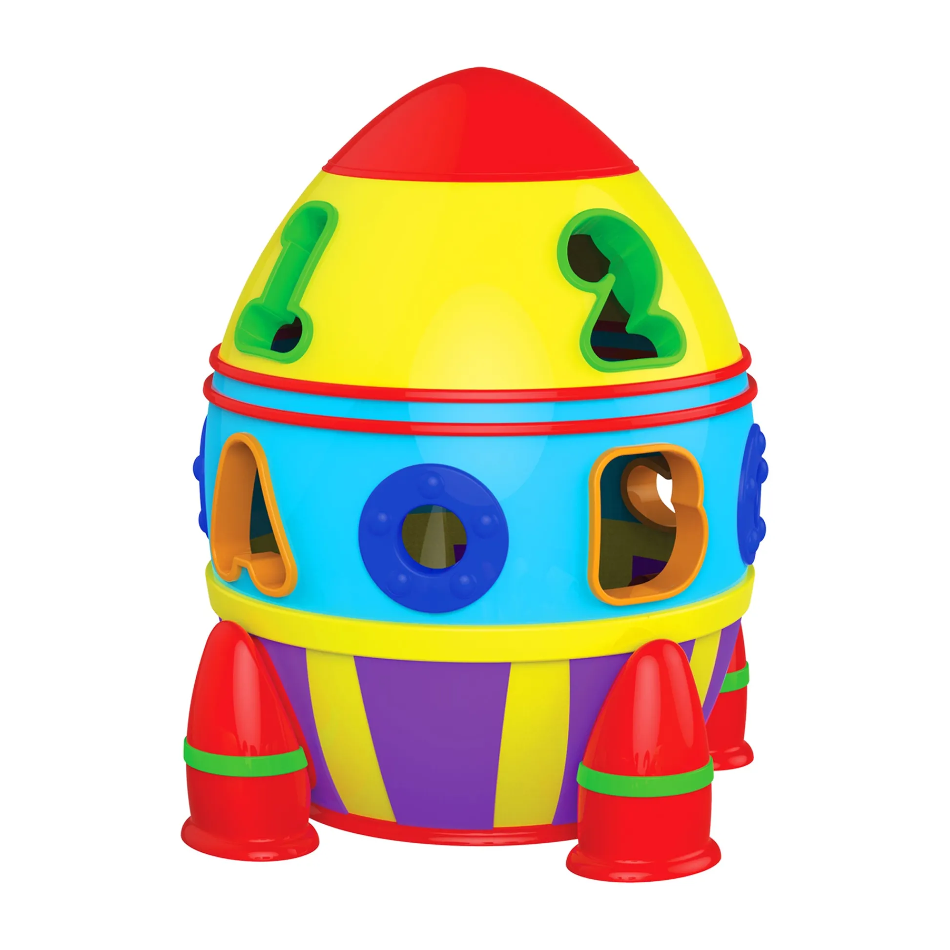 AreYouGame Early Learning Rocket Shape Sorter - Multicolor* Preschool Education Toys & Activities