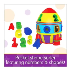 AreYouGame Early Learning Rocket Shape Sorter - Multicolor* Preschool Education Toys & Activities