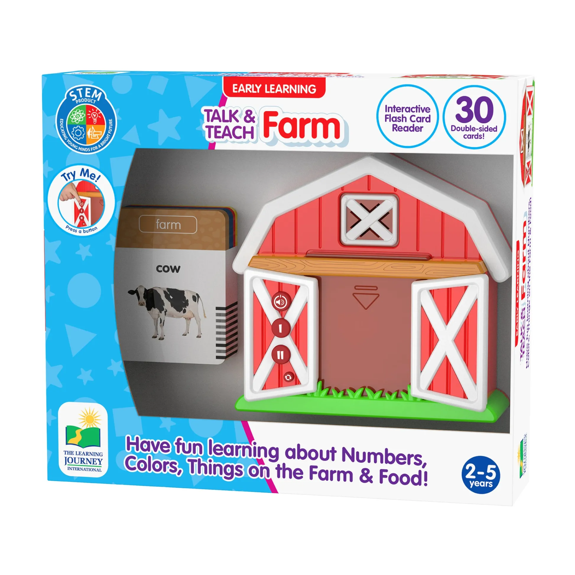 AreYouGame Early Learning Talk & Teach Farm Interactive Flash Card Reader* Preschool Education Toys & Activities