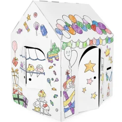 Flat River Group Easy Playhouse Birthday Art & Craft Cardboard Fort for Kids* Crafts & Activities