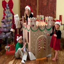 Flat River Group Easy Playhouse Blank Castle - Creative Cardboard Fort for Coloring and Personalization, Indoor & Outdoor Play, Made in USA, Ages 3+* Tents, Tunnels & Playhouses|Dress Up