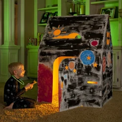 Flat River Group Easy Playhouse Creative Cardboard Fort - Indoor & Outdoor Art Fun* Tents, Tunnels & Playhouses|Dress Up