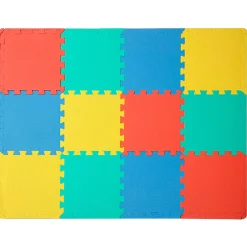 Flat River Group Easy Playhouse Soft Foam Floor Puzzle Tiles - Chic Blue-Grey-White* Puzzles