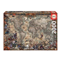 AreYouGame Educa Pirates Map Jigsaw Puzzle - 2000 pc* Puzzles