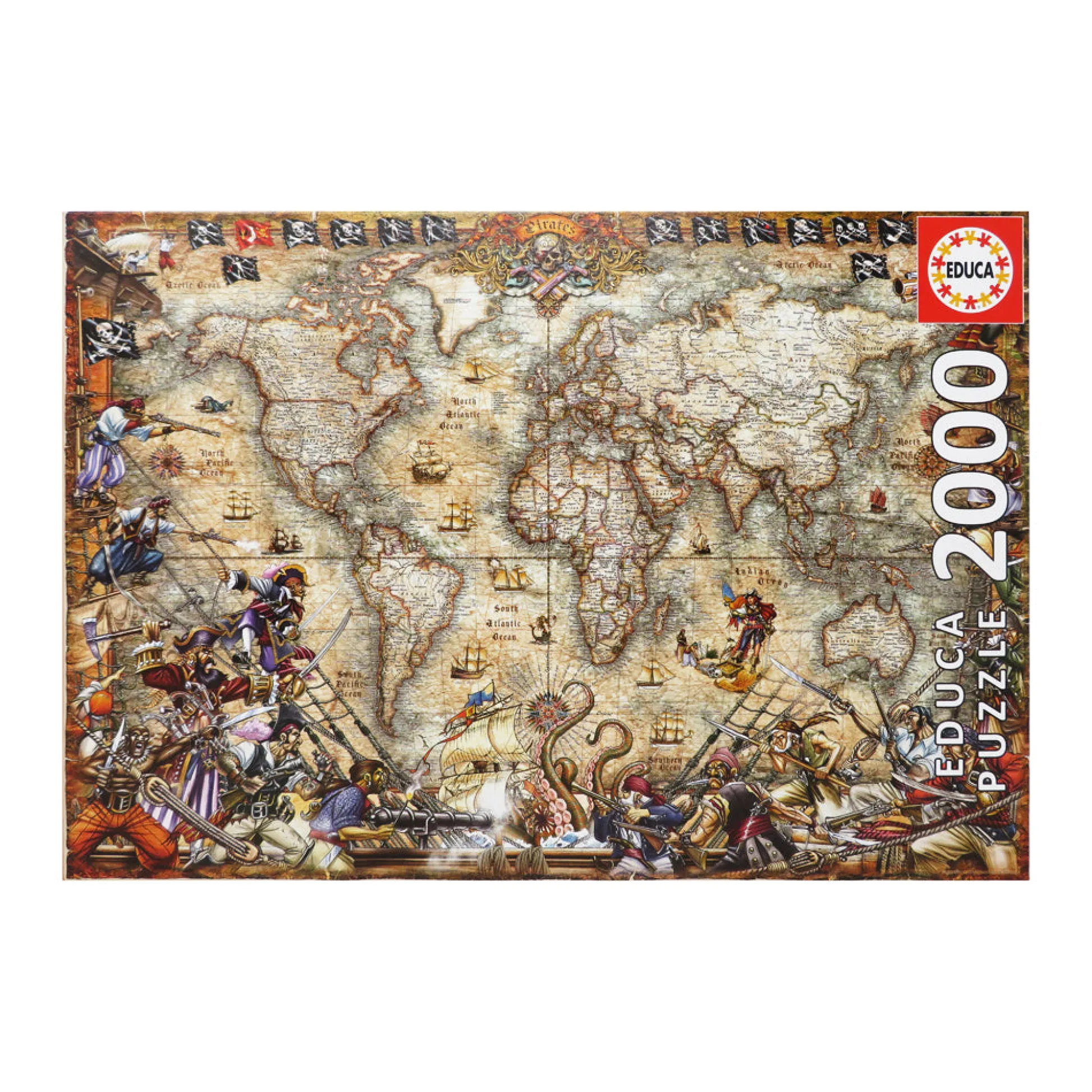 AreYouGame Educa Pirates Map Jigsaw Puzzle - 2000 pc* Puzzles