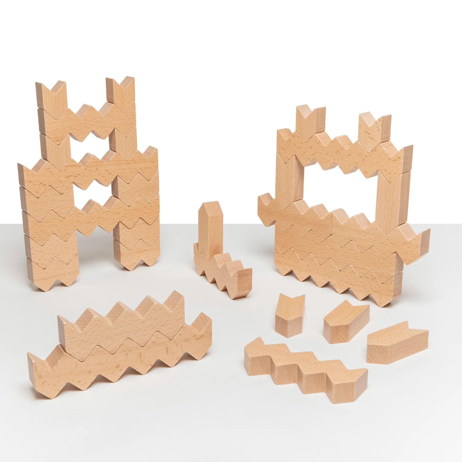 Educators Resource Educational Advantage ZigZag Blocks - 30 Piece Building Set* Wood & Jumbo Blocks