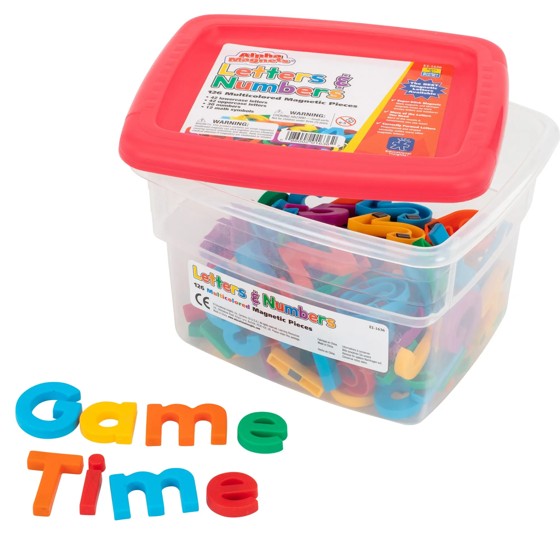 Educators Resource Educational Insights AlphaMagnets & MathMagnets - Multi-Colored - 126 Pieces* Preschool Education Toys & Activities