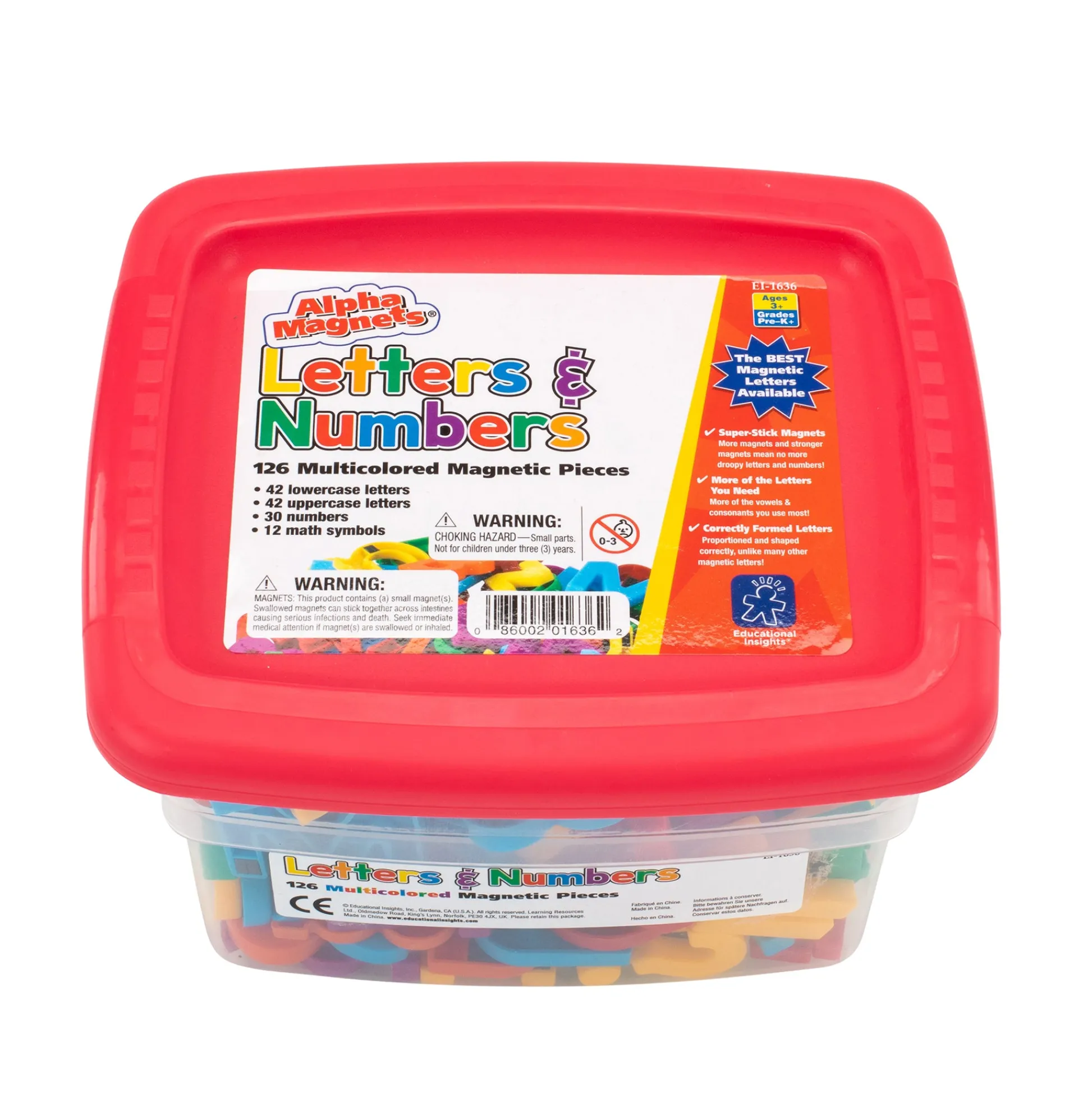 Educators Resource Educational Insights AlphaMagnets & MathMagnets - Multi-Colored - 126 Pieces* Preschool Education Toys & Activities