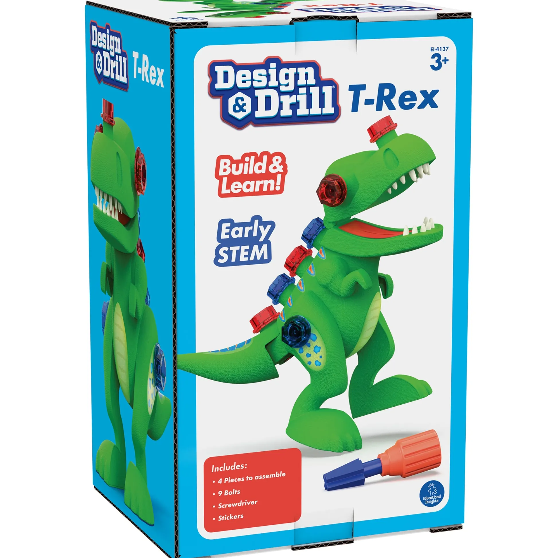 Educators Resource Educational Insights Design & Drill T-Rex - Interactive Dinosaur Toy* Preschool Education Toys & Activities