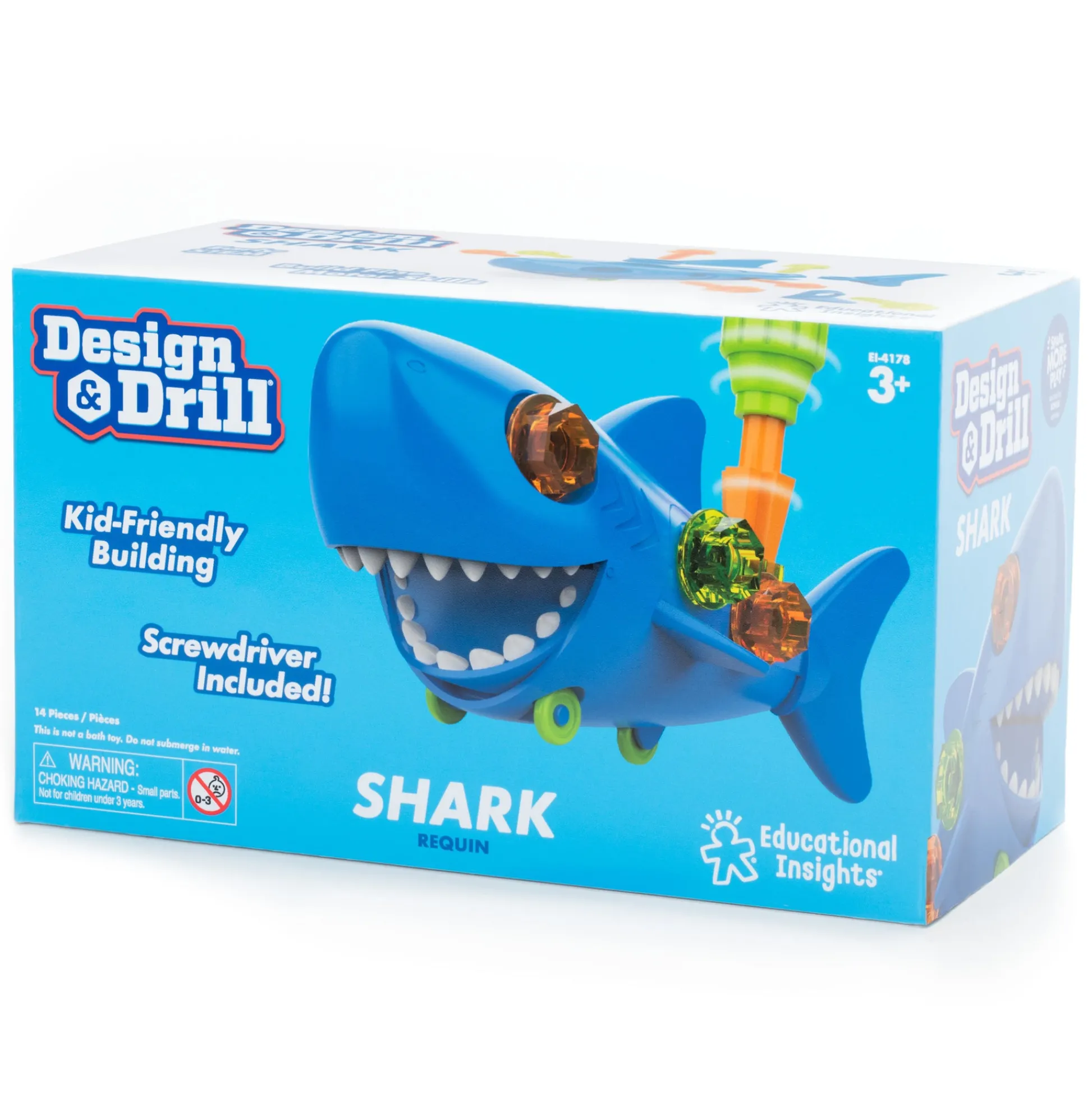 Educators Resource Educational Insights Design & Drill Shark - Interactive Building Toy* Preschool Education Toys & Activities
