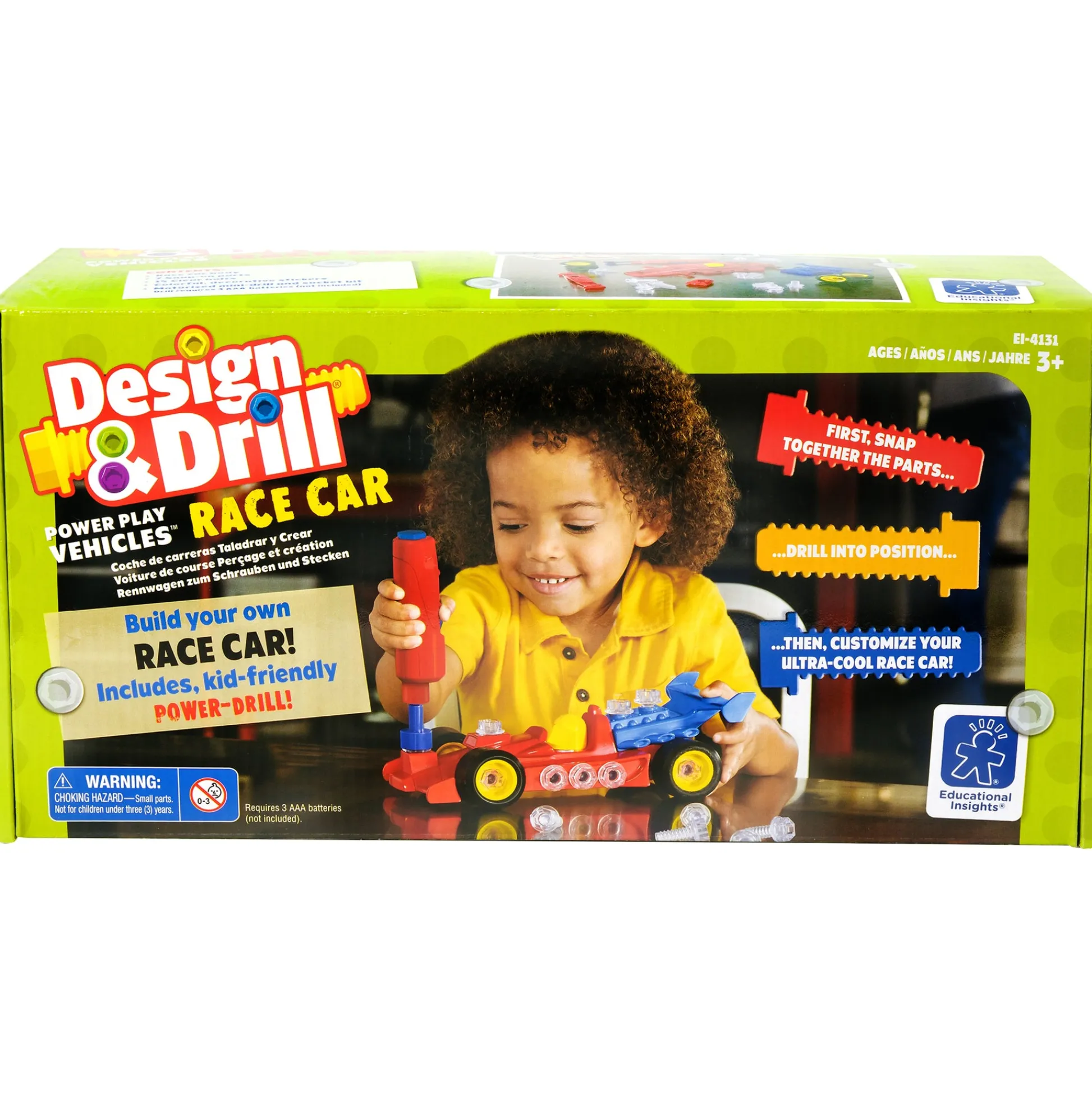 Educators Resource Educational Insights Design & Drill Power Play Vehicles - Race Car* Preschool Education Toys & Activities|Preschool Vehicles
