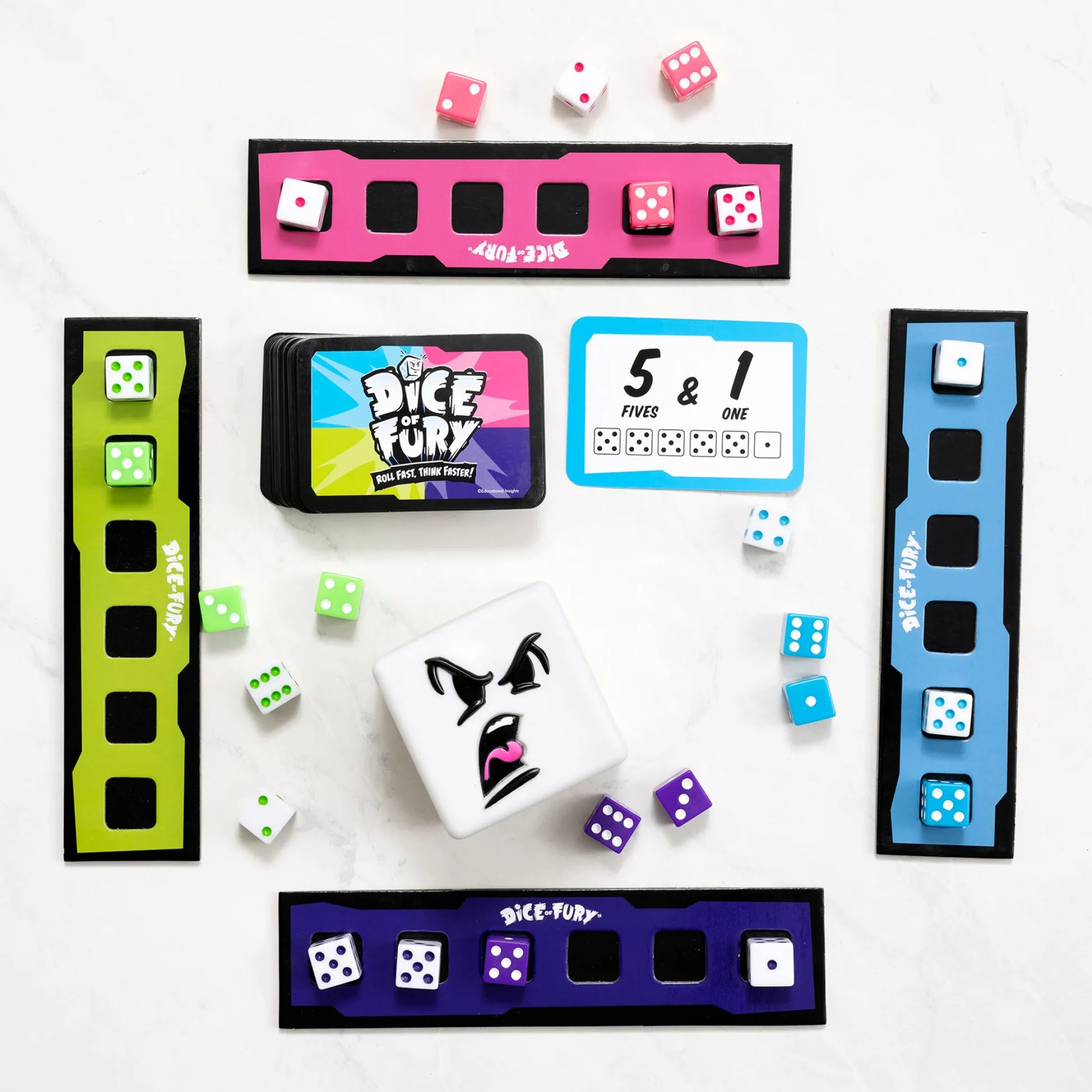Educators Resource Educational Insights Dice of Fury Fast-Paced Dice Game* Dice, Roll & Write Games
