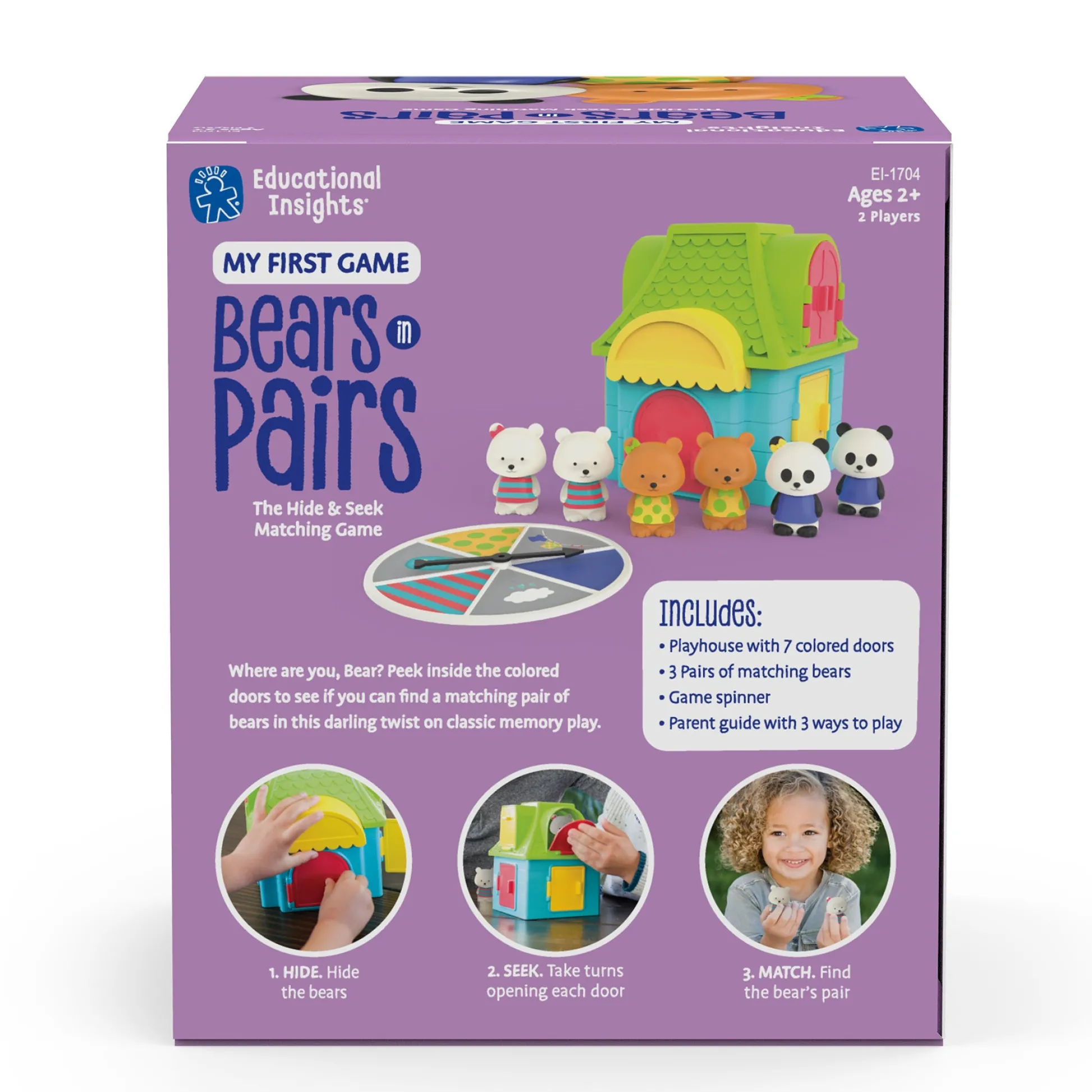 Educators Resource Educational Insights My First Game: Bears in Pairs - Memory Match Fun* Preschool Education Toys & Activities
