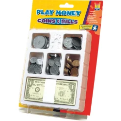 Educators Resource Educational Insights Play Money, Coins & Bills Tray - Realistic Pretend Cash Set* Math Toys|Math, Counting & Time