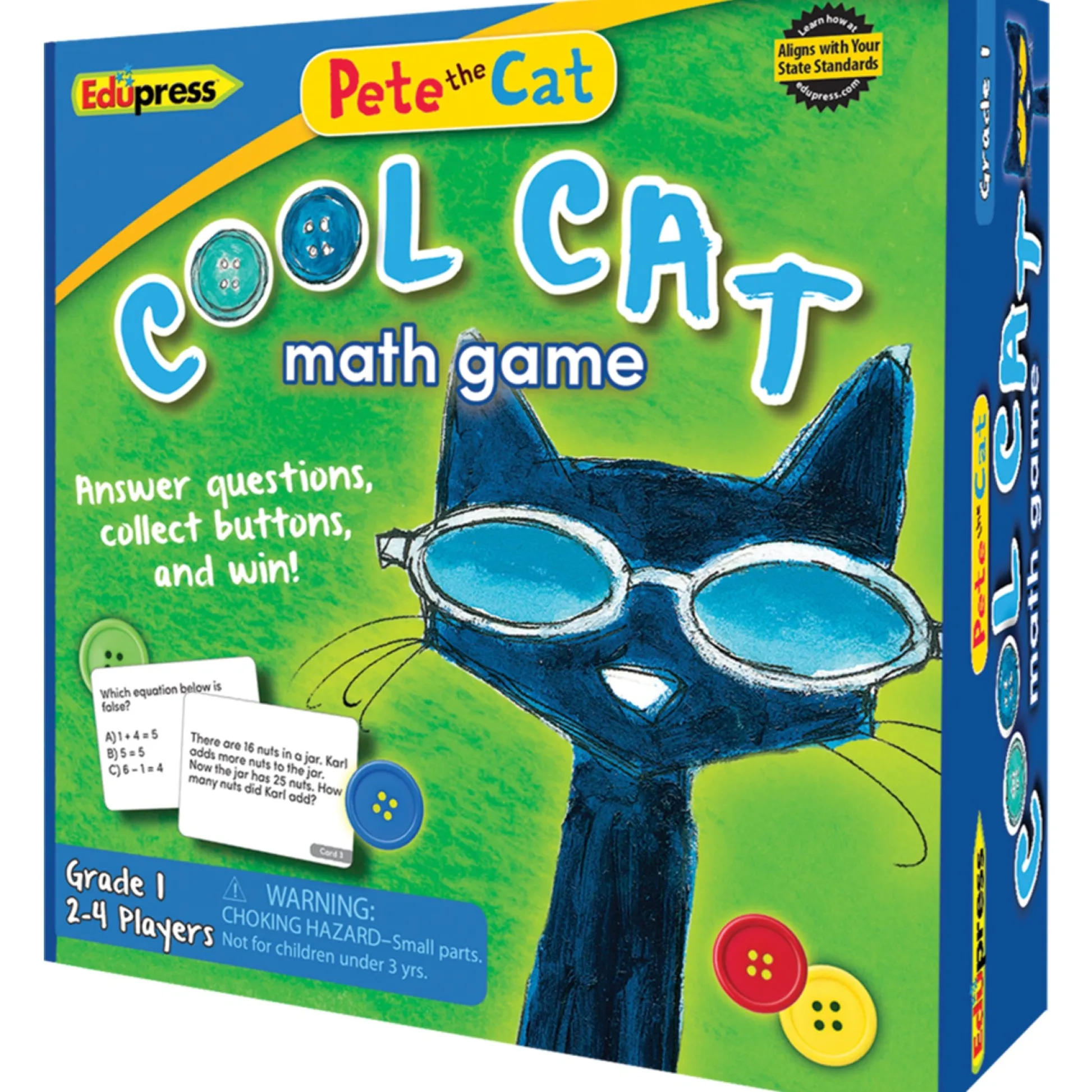 Educators Resource Edupress Pete the Cat Cool Cat Math Game - Grade-Level Educational Fun* Role-Playing Games|Board Games