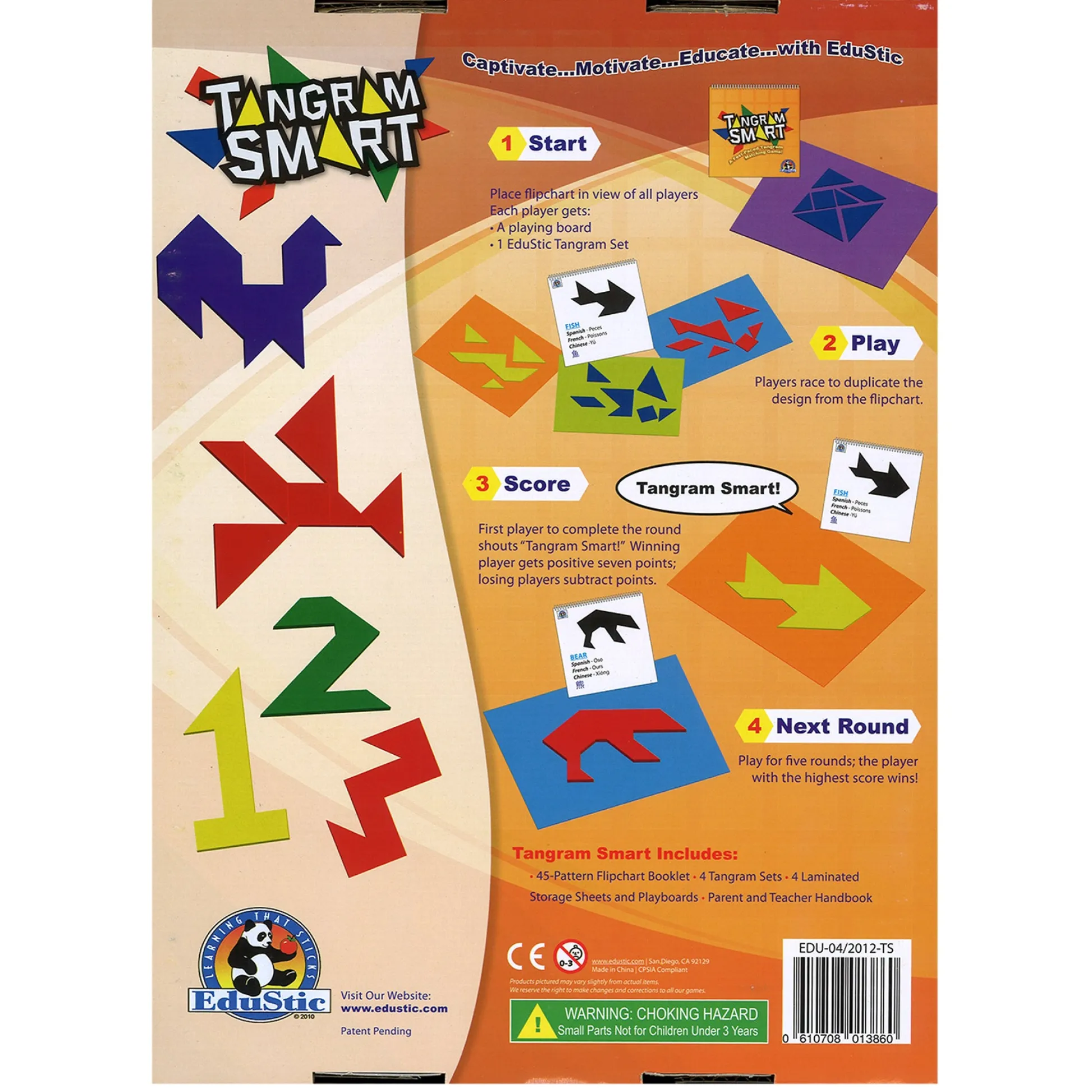 Educators Resource EduStic Tangram Smart Game - Colorful Shape-Matching Challenge* Toddler & Preschool Games & Puzzles