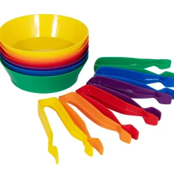 Educators Resource edxeducation Colorful Sorting Bowls & Tweezers Playset - 18m+ - 6 Vibrant Colors* Preschool Education Toys & Activities
