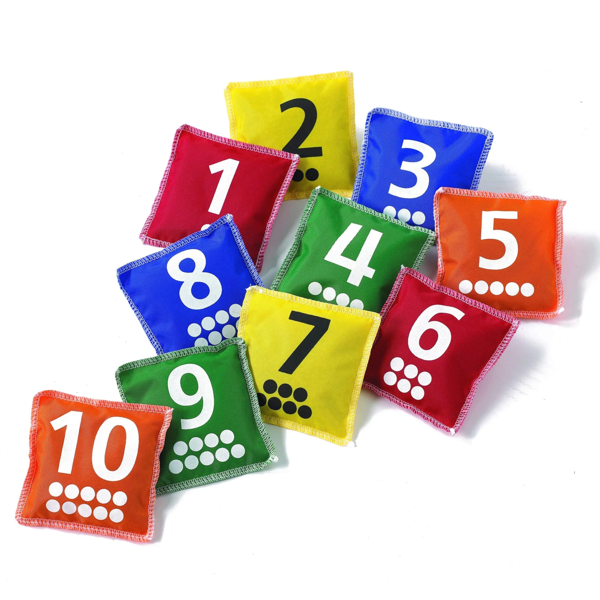 Educators Resource edxeducation Number & Dot Bean Bags - Colorful Counting Play Set of 10* Preschool Education Toys & Activities