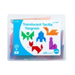 Educators Resource edxeducation Translucent Tactile Tangrams - Sensory Exploration Set* Preschool Education Toys & Activities