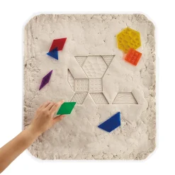 Educators Resource edxeducation Translucent Sensory Pattern Blocks - Tactile Exploration Set* Preschool Building Sets & Blocks|Preschool Education Toys & Activities
