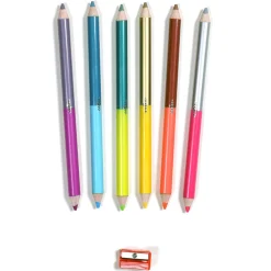 Flat River Group eeBoo Axolotl Collection Double-Sided Jumbo Colored Pencils - 12 Colors* Drawing, Color & Painting