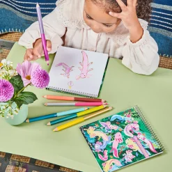 Flat River Group eeBoo Axolotl Collection Double-Sided Jumbo Colored Pencils - 12 Colors* Drawing, Color & Painting