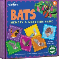 Flat River Group eeBoo Bats Little Square Memory & Matching Game for Kids Ages 3+* Toddler & Preschool Games & Puzzles