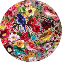 Flat River Group eeBoo Birds & Blossoms 500-Piece Round Jigsaw Puzzle* Puzzles