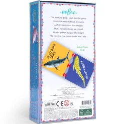 Flat River Group eeBoo Giant Shiny Shark Dominoes Set for 2-4 Players* Dominoes & Tiles Games