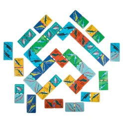 Flat River Group eeBoo Giant Shiny Shark Dominoes Set for 2-4 Players* Dominoes & Tiles Games
