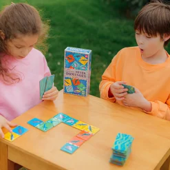 Flat River Group eeBoo Giant Shiny Shark Dominoes Set for 2-4 Players* Dominoes & Tiles Games