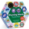 Flat River Group eeBoo Hexagon Puzzle Pairs - Rhyming Words - Educational Game for Kids Age 3+* Puzzles