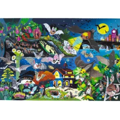 Flat River Group eeBoo Love of Bats Glow-in-the-Dark Jigsaw Puzzle - 20 pc* Puzzles