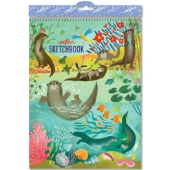 Flat River Group eeBoo Otters Spiral Sketchbook with 60 Matte Pages*Kids Kids Books|Drawing, Color & Painting