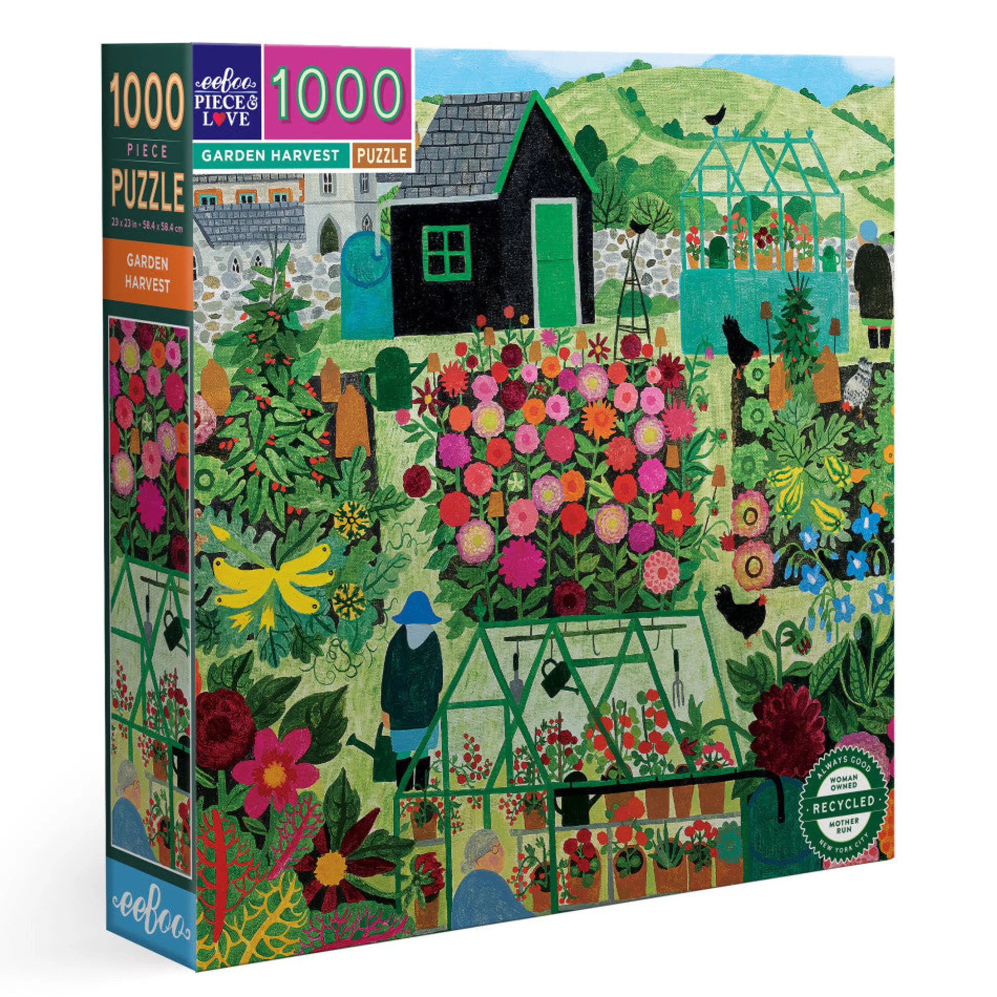 Flat River Group eeBoo Piece & Love Garden Harvest 1000-Piece Jigsaw Puzzle* Puzzles