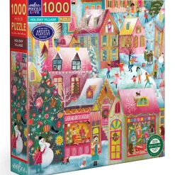 Flat River Group eeBoo Piece & Love Holiday Village 1000-Piece Puzzle* Puzzles