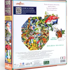 Flat River Group eeBoo Piece & Love: Poisonous Mushrooms Jigsaw - 500 pc* Puzzles