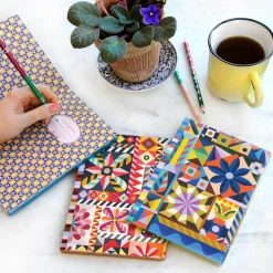 Flat River Group eeBoo Piece & Love Sunshine Pinwheels Gilded Journal - Vibrant Art Hardcover Diary* Drawing, Color & Painting