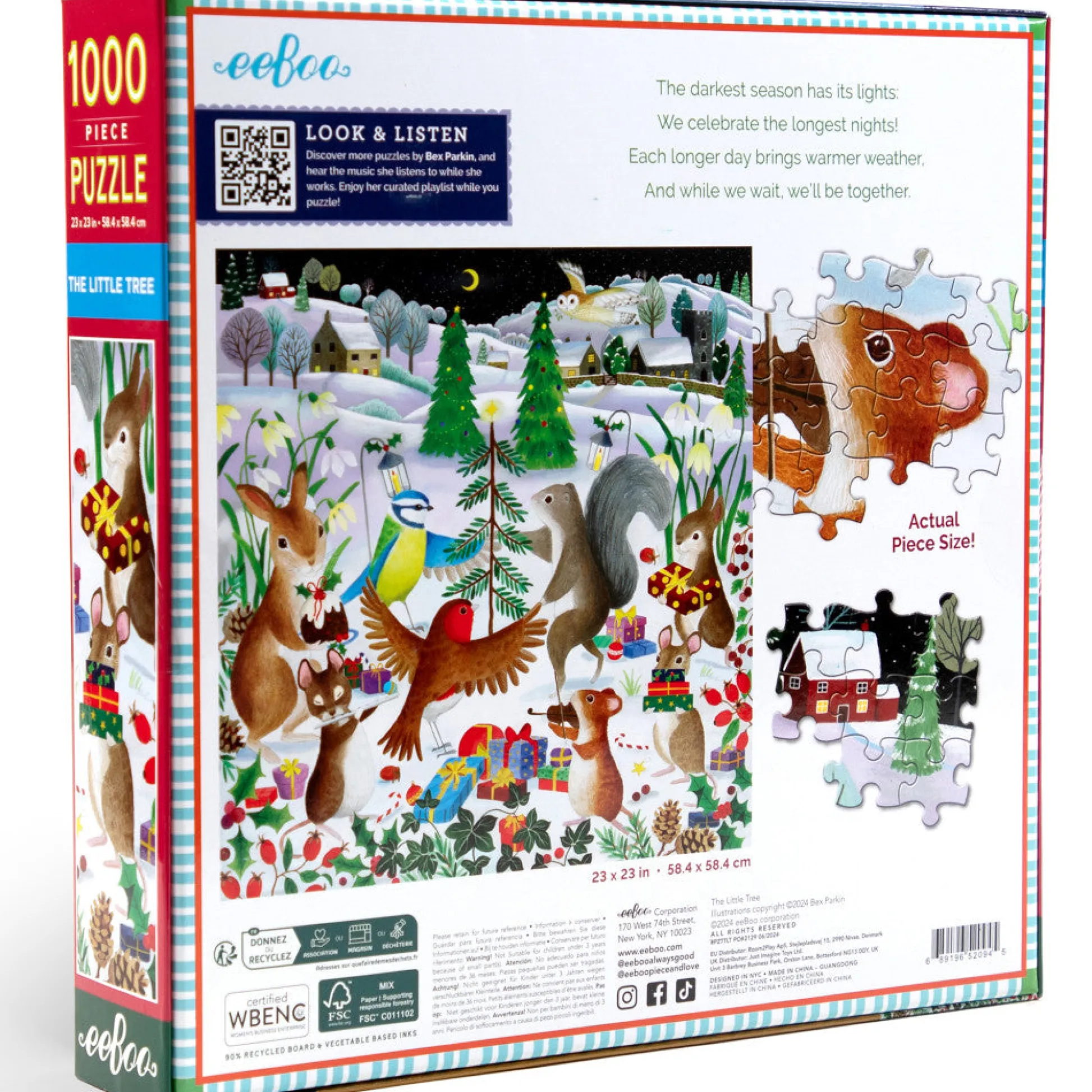 Flat River Group eeBoo Piece & Love: The Little Tree 1000-Piece Puzzle* Puzzles