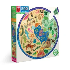 Flat River Group eeBoo Piece and Love Biodiversity 500-Piece Round Jigsaw Puzzle* Puzzles