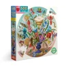 Flat River Group eeBoo Piece and Love Crazy Bug Bouquet Round Jigsaw Puzzle - 500 pc* Puzzles