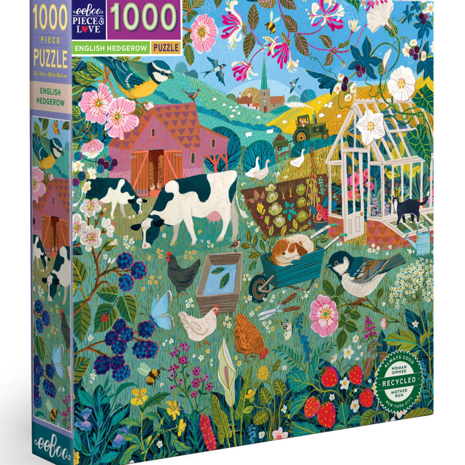 Flat River Group eeBoo Piece and Love English Hedgerow 1000 Piece Jigsaw Puzzle* Puzzles