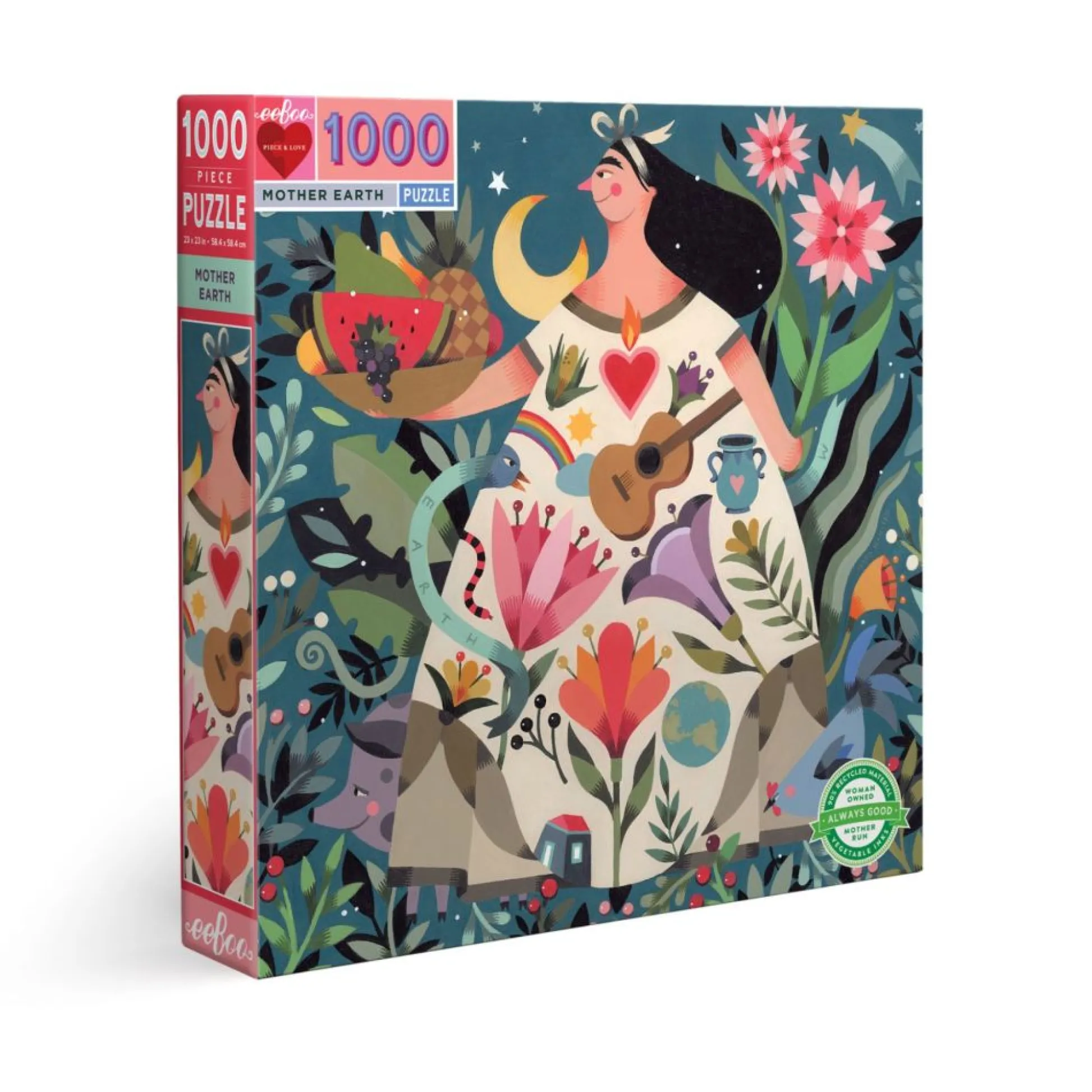 Flat River Group eeBoo Piece and Love Mother Earth 1000-Piece Square Jigsaw Puzzle* Puzzles