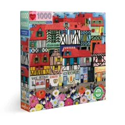Flat River Group eeBoo Piece and Love Whimsical Village 1000 pc Puzzle* Puzzles