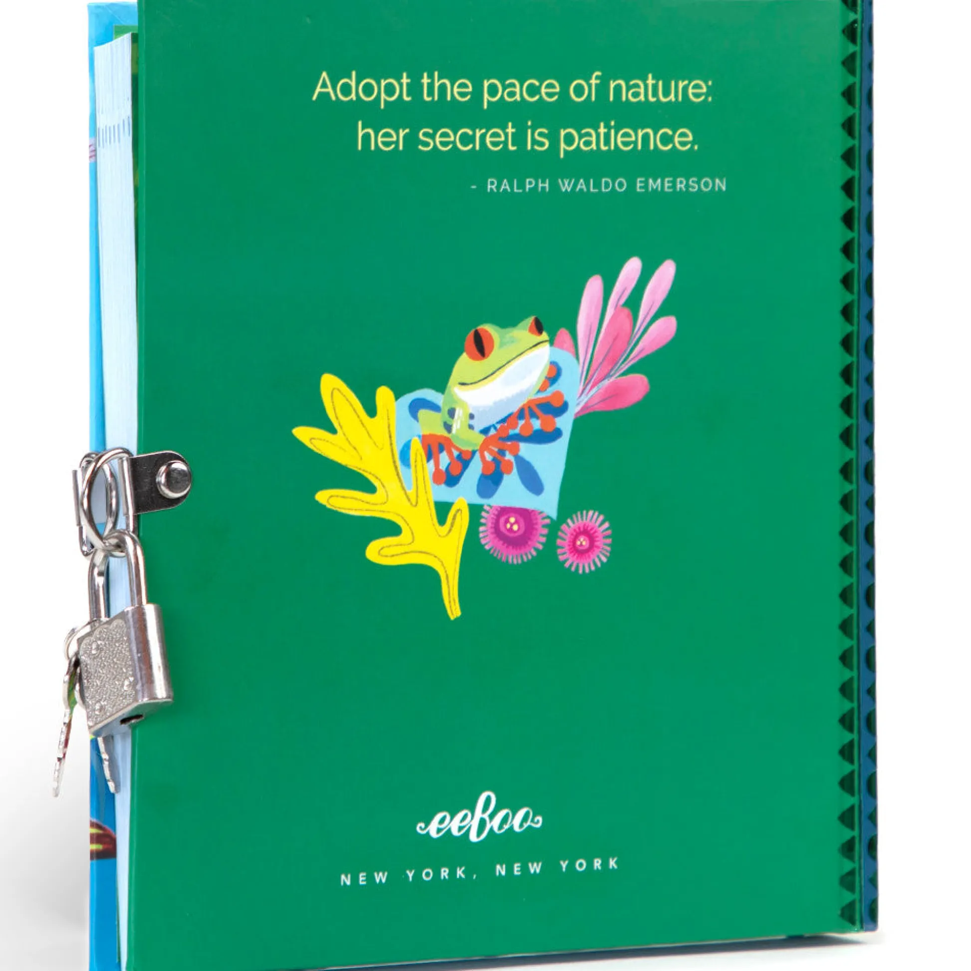 Flat River Group eeBoo Rainforest Animals Foiled Locking Journal - Kids Diary* Coloring Books & Activity Books