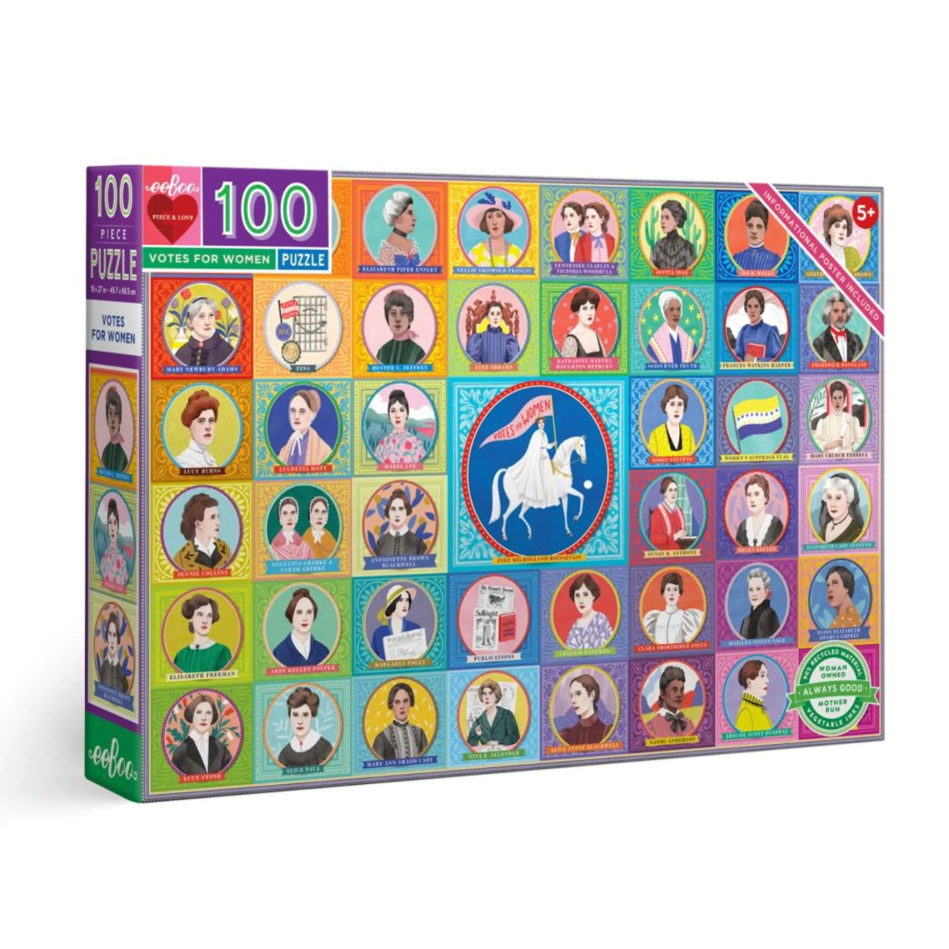 Flat River Group eeBoo Votes for Women 100-Piece Educational Jigsaw Puzzle* Puzzles