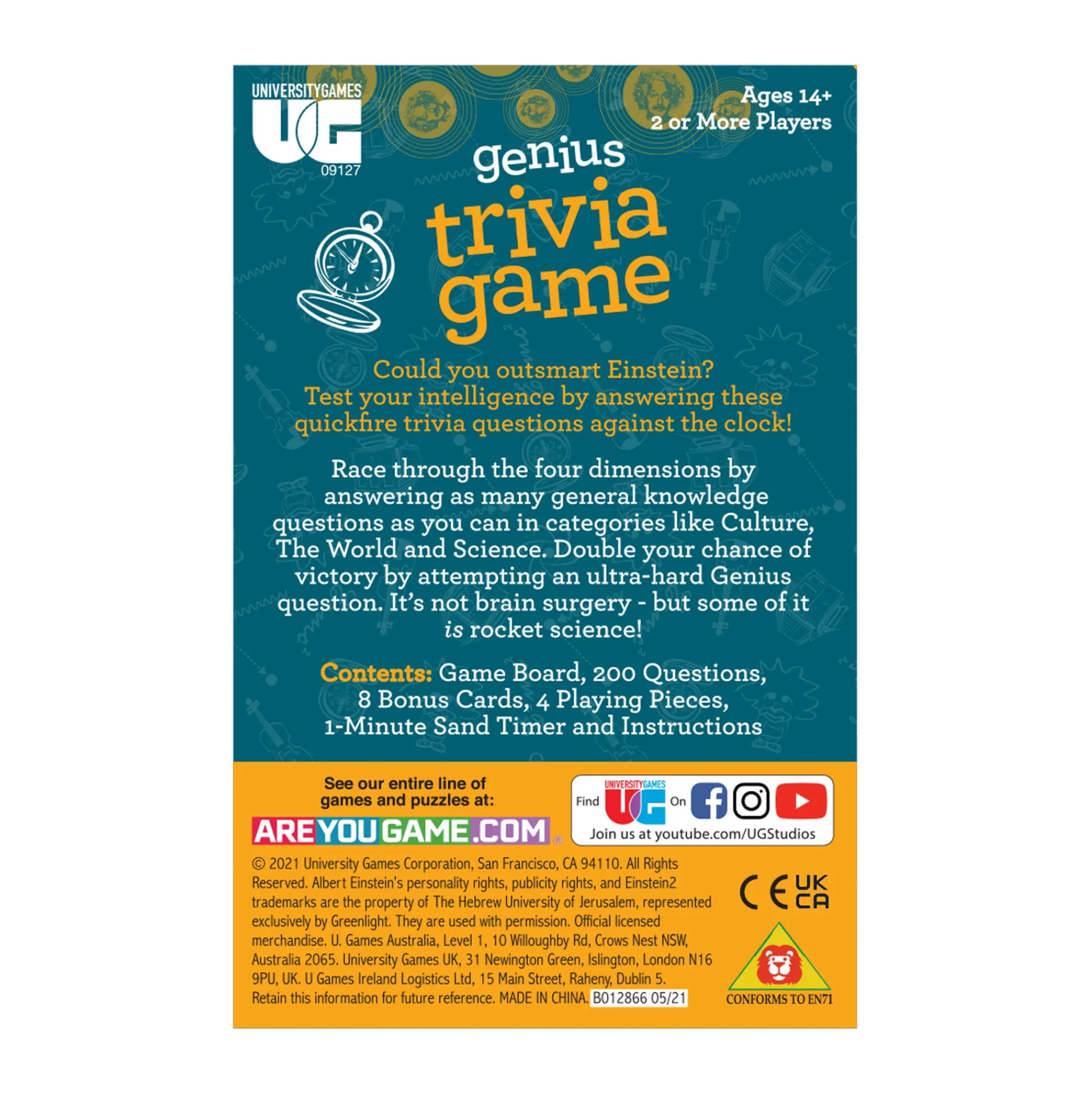 AreYouGame Einstein Genius Trivia Challenge Board Game* Role-Playing Games|Board Games