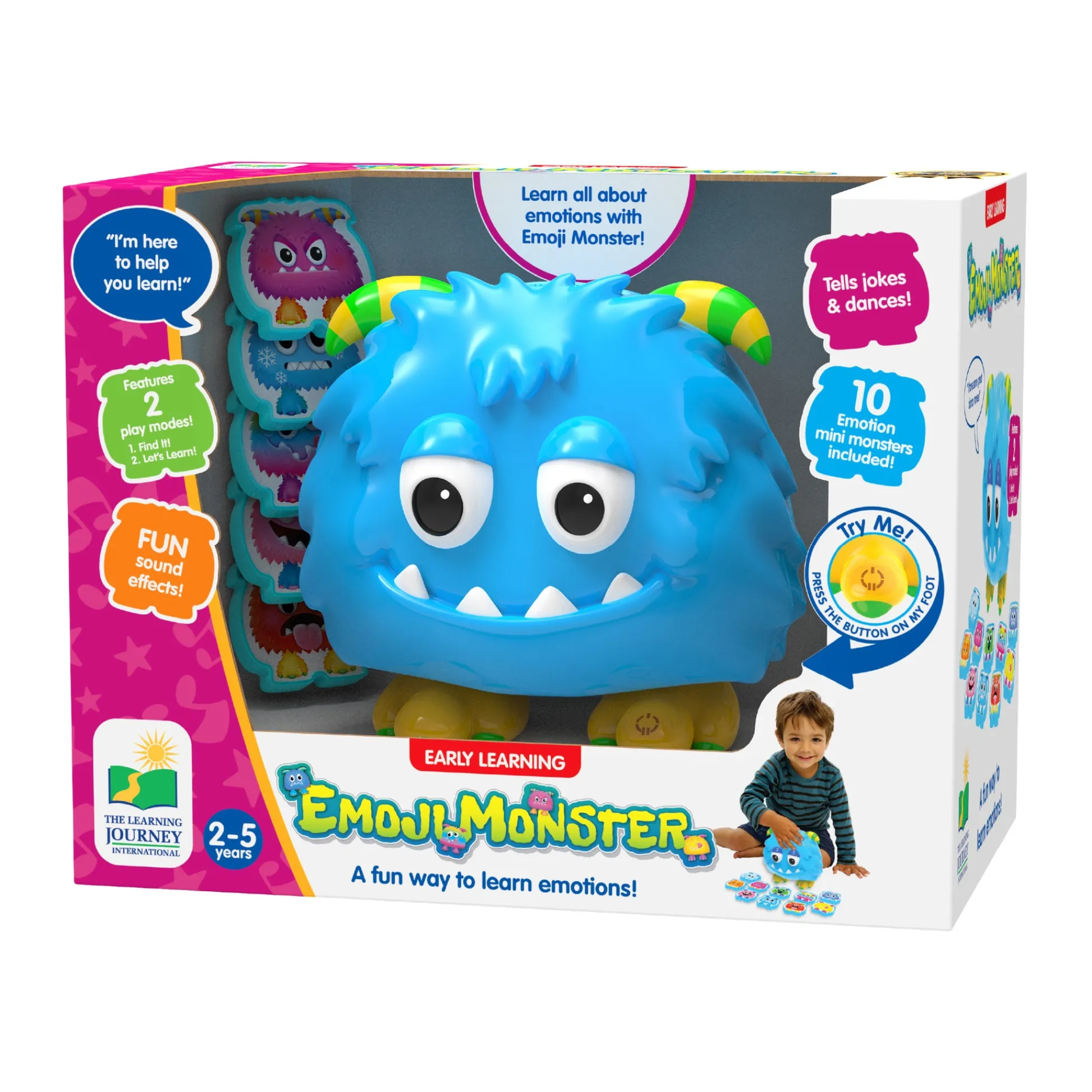 AreYouGame Emoji Monster Interactive Emotional Learning Toy* Social & Emotional Skills|Preschool Education Toys & Activities